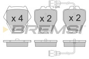 BP3149 Sada brzdových platničiek kotúčovej brzdy BREMSI