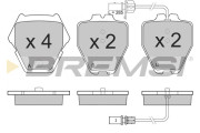 BP3151 Sada brzdových platničiek kotúčovej brzdy BREMSI