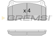 BP3153 Sada brzdových platničiek kotúčovej brzdy BREMSI