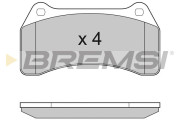 BP3154 Sada brzdových platničiek kotúčovej brzdy BREMSI