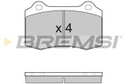 BP3155 Sada brzdových platničiek kotúčovej brzdy BREMSI