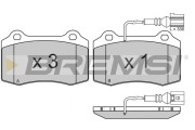 BP3161 Sada brzdových platničiek kotúčovej brzdy BREMSI