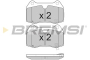 BP3165 Sada brzdových platničiek kotúčovej brzdy BREMSI
