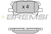 BP3169 Sada brzdových platničiek kotúčovej brzdy BREMSI
