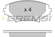 BP3170 Sada brzdových platničiek kotúčovej brzdy BREMSI