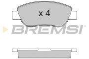 BP3186 Sada brzdových platničiek kotúčovej brzdy BREMSI