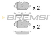 BP3196 Sada brzdových platničiek kotúčovej brzdy BREMSI