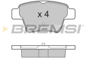BP3198 Sada brzdových platničiek kotúčovej brzdy BREMSI