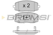 BP3204 Sada brzdových platničiek kotúčovej brzdy BREMSI