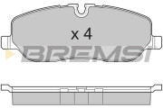 BP3206 Sada brzdových platničiek kotúčovej brzdy BREMSI