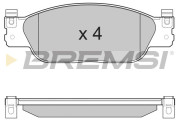 BP3224 Sada brzdových platničiek kotúčovej brzdy BREMSI