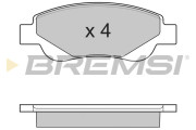 BP3225 Sada brzdových platničiek kotúčovej brzdy BREMSI