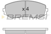 BP3244 Sada brzdových platničiek kotúčovej brzdy BREMSI