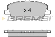 BP3245 Sada brzdových platničiek kotúčovej brzdy BREMSI