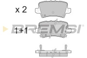 BP3246 Sada brzdových platničiek kotúčovej brzdy BREMSI