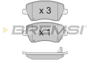 BP3248 Sada brzdových platničiek kotúčovej brzdy BREMSI