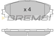 BP3250 Sada brzdových platničiek kotúčovej brzdy BREMSI