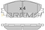 BP3251 Sada brzdových platničiek kotúčovej brzdy BREMSI