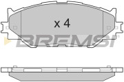 BP3254 Sada brzdových platničiek kotúčovej brzdy BREMSI