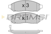 BP3256 Sada brzdových platničiek kotúčovej brzdy BREMSI