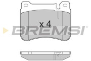 BP3265 Sada brzdových platničiek kotúčovej brzdy BREMSI