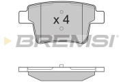 BP3266 Sada brzdových platničiek kotúčovej brzdy BREMSI
