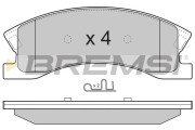 BP3269 Sada brzdových platničiek kotúčovej brzdy BREMSI
