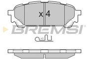 BP3270 Sada brzdových platničiek kotúčovej brzdy BREMSI