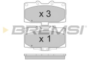 BP3271 Sada brzdových platničiek kotúčovej brzdy BREMSI