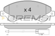 BP3273 Sada brzdových platničiek kotúčovej brzdy BREMSI