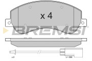 BP3274 Sada brzdových platničiek kotúčovej brzdy BREMSI