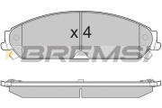 BP3277 Sada brzdových platničiek kotúčovej brzdy BREMSI