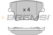 BP3278 Sada brzdových platničiek kotúčovej brzdy BREMSI