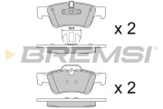 BP3280 Sada brzdových platničiek kotúčovej brzdy BREMSI