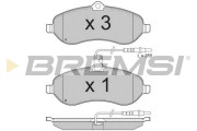BP3283TR Sada brzdových platničiek kotúčovej brzdy BREMSI