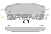 BP3286 Sada brzdových platničiek kotúčovej brzdy BREMSI