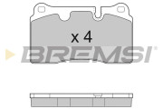 BP3288 Sada brzdových platničiek kotúčovej brzdy BREMSI
