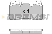 BP3289 Sada brzdových platničiek kotúčovej brzdy BREMSI