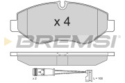 BP3292 Sada brzdových platničiek kotúčovej brzdy BREMSI