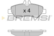 BP3293 Sada brzdových platničiek kotúčovej brzdy BREMSI