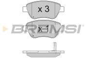 BP3294 Sada brzdových platničiek kotúčovej brzdy BREMSI