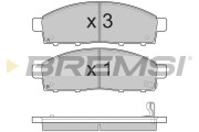 BP3296 Sada brzdových platničiek kotúčovej brzdy BREMSI