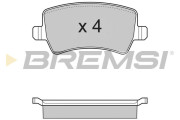 BP3298 Sada brzdových platničiek kotúčovej brzdy BREMSI