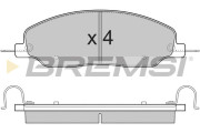 BP3312 Sada brzdových platničiek kotúčovej brzdy BREMSI