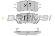 BP3316 Sada brzdových platničiek kotúčovej brzdy BREMSI