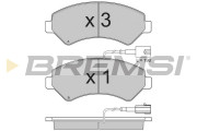 BP3323 Sada brzdových platničiek kotúčovej brzdy BREMSI