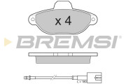 BP3326 Sada brzdových platničiek kotúčovej brzdy BREMSI