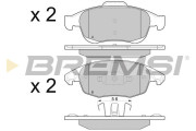 BP3329 Sada brzdových platničiek kotúčovej brzdy BREMSI