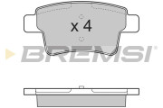 BP3331 Sada brzdových platničiek kotúčovej brzdy BREMSI