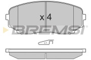 BP3332 Sada brzdových platničiek kotúčovej brzdy BREMSI